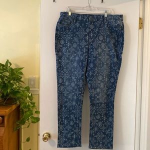 Straight leg Print jeans